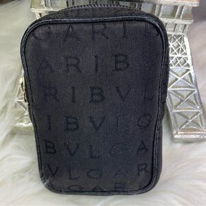 Bvlgari Mono Logo Mania Mini Black Zip Pouch Case